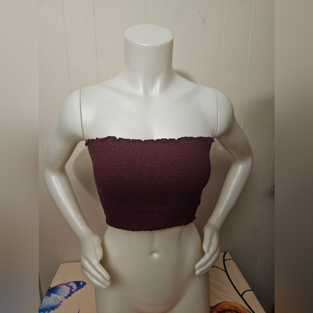 Victoria's Secret pink brand tube top.